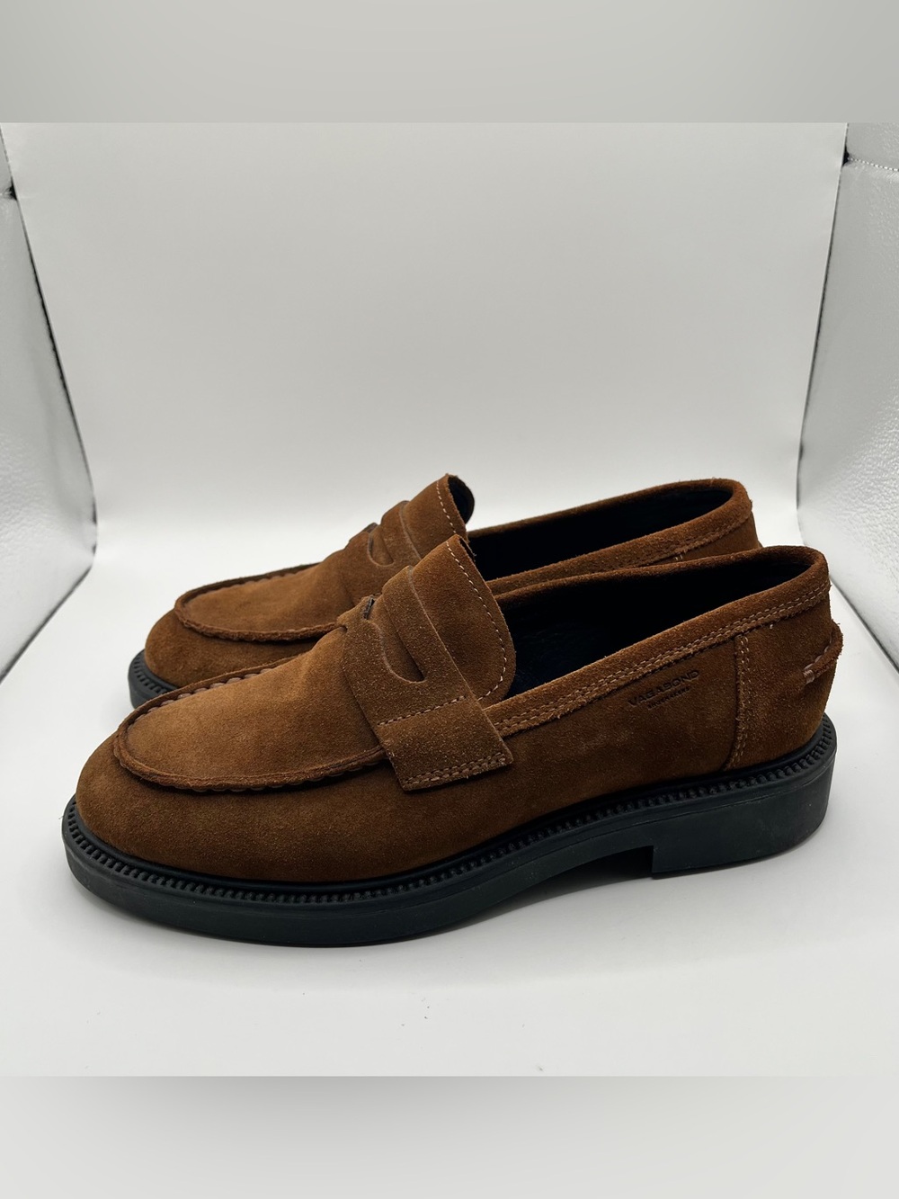 Vagabond Shoemakers Alex Suede Penny Loafer rich cognac brown suede 36 US 6 - Picture 4 of 10